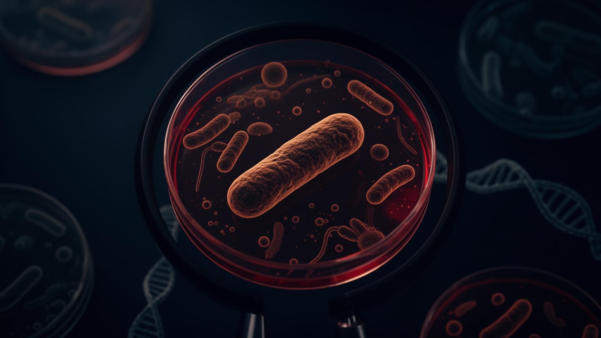Microscopic view of probiotic bacteria