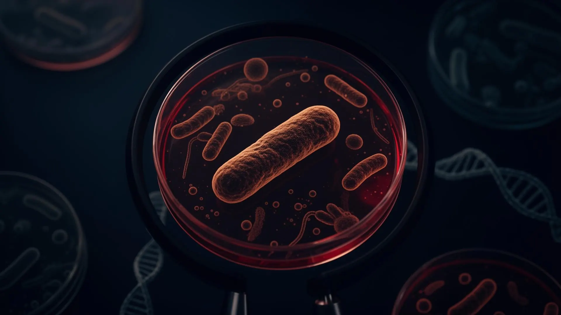 Microscopic view of probiotic bacteria